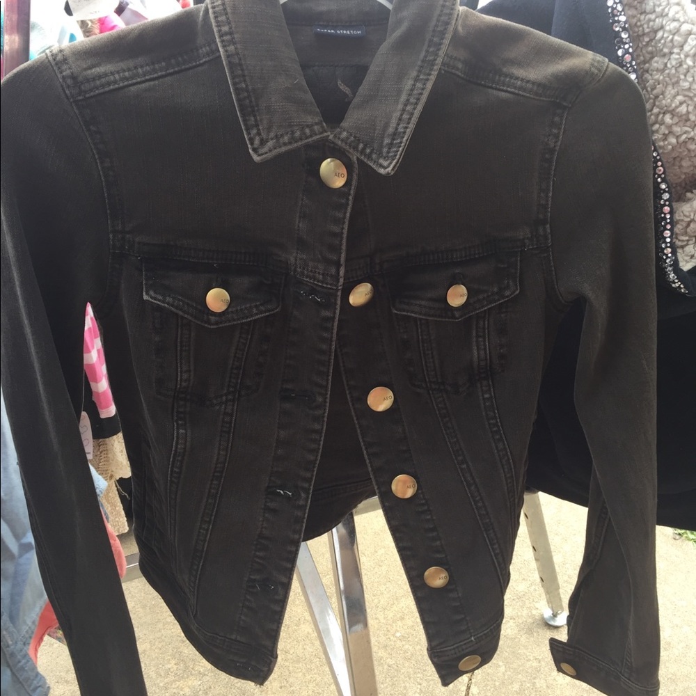 Black American Eagle denim jacket